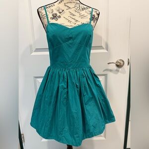 BCBGeneration Teal Strapless Mini Dress
